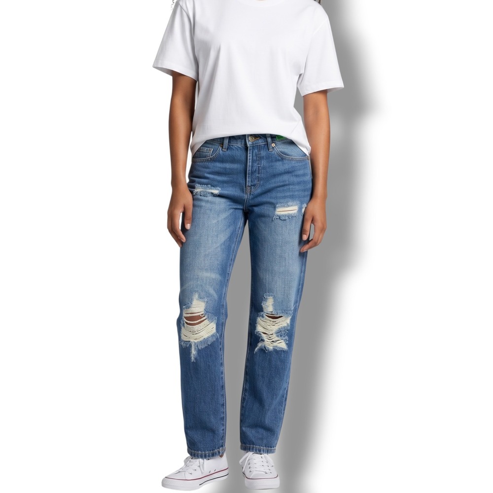 NEW Sandrine Rose Free People Straight Leg Jeans Women's Size 27 Blue